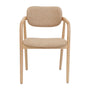 Hubert Fabric Dining Chair - Camel Textured Weave / Ash