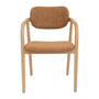 Hubert Fabric Dining Chair - Caramel Textured Weave / Ash
