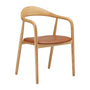 Noris Leather Dining Chair - Tan / Ash