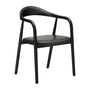 Noris Leather Dining Chair - Black / Black