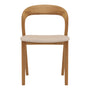 Noris Fabric Dining Side Chair - Cream / Ash
