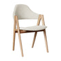 Sergio Fabric Dining Chair - Cream / Ash
