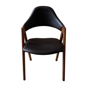 Sergio Leather Dining Chair (Walnut)