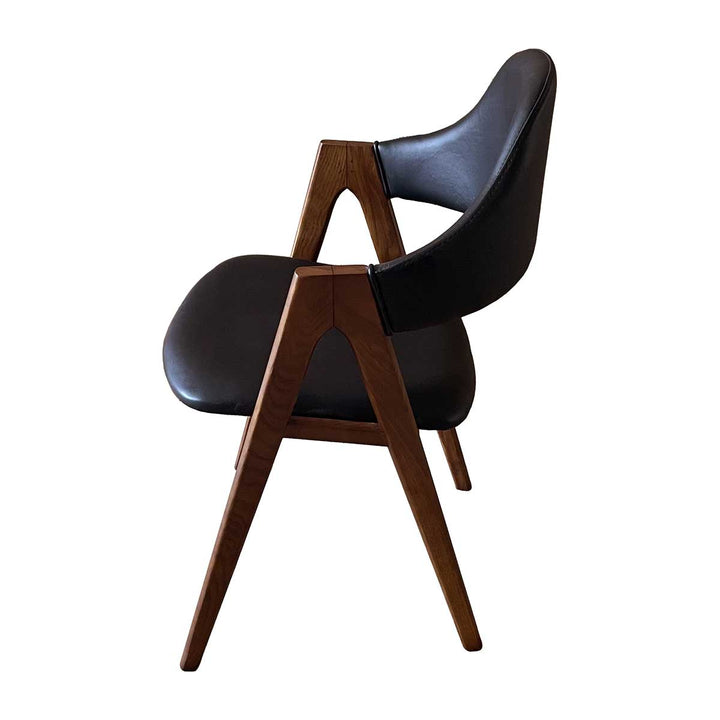 Sergio Leather Dining Chair (Walnut)