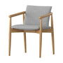 Weston Fabric Dining Chair - Oak / Light Grey