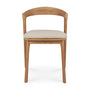 Bok Fabric Outdoor Dining Chair - Natural / Teak Brown