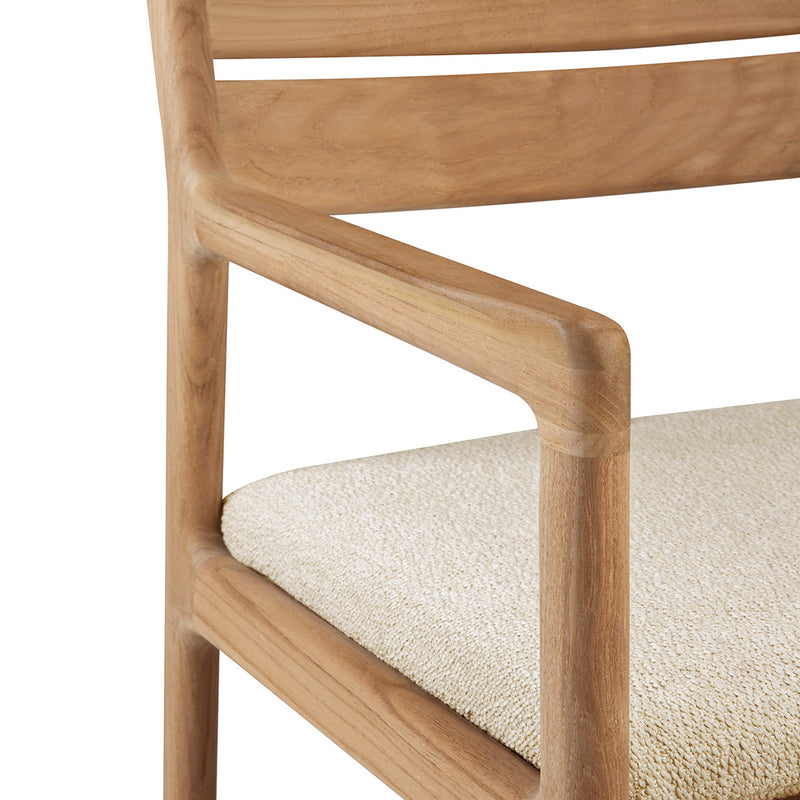 Jack Outdoor Fabric Dining Chair (Teak, Natural) – Life Interiors
