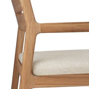 Jack Outdoor Fabric Dining Chair (Teak, Natural)