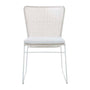 Cabana Sleigh Dining Chair - Chalk / White