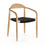 Nina Outdoor Dining Arm Chair - Natural / Black