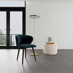 Danny Dust Blue Textured Weave / Dark Walnut