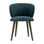 Danny Dust Blue Textured Weave / Dark Walnut