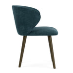 Danny Dust Blue Textured Weave / Dark Walnut