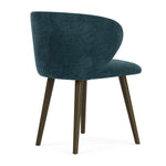 Danny Dust Blue Textured Weave / Dark Walnut