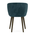 Danny Dust Blue Textured Weave / Dark Walnut