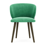 Moss Grass Green Fabric / Dark Walnut