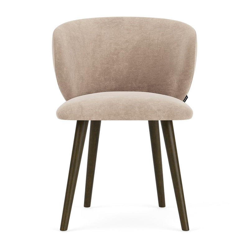 Danny Cream Textured Weave / Dark Walnut