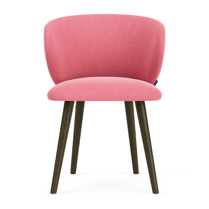 Firenze Bubblegum Fabric / Dark Walnut