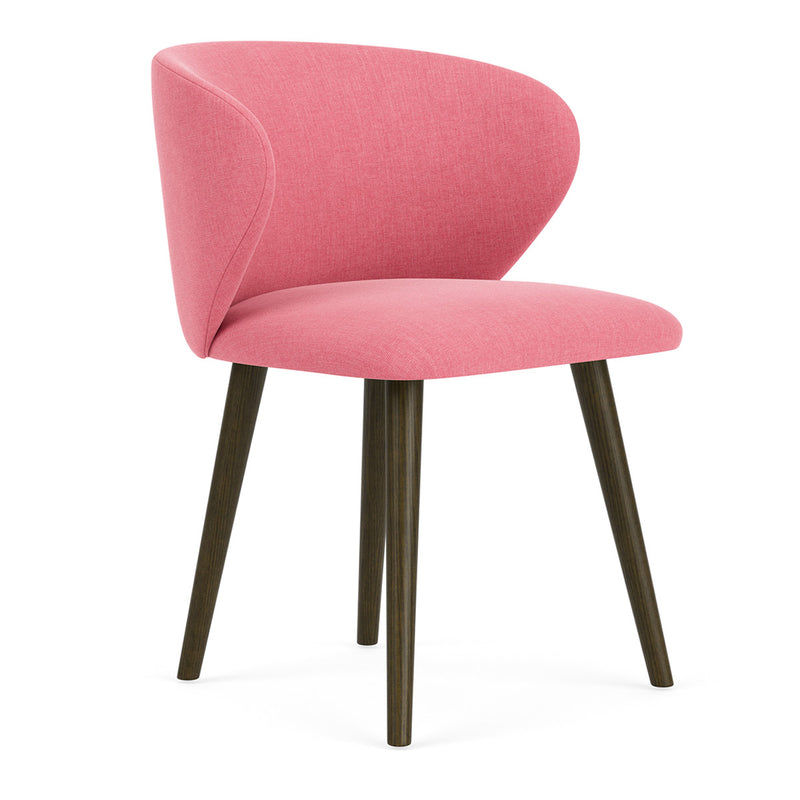 Firenze Bubblegum Fabric / Dark Walnut