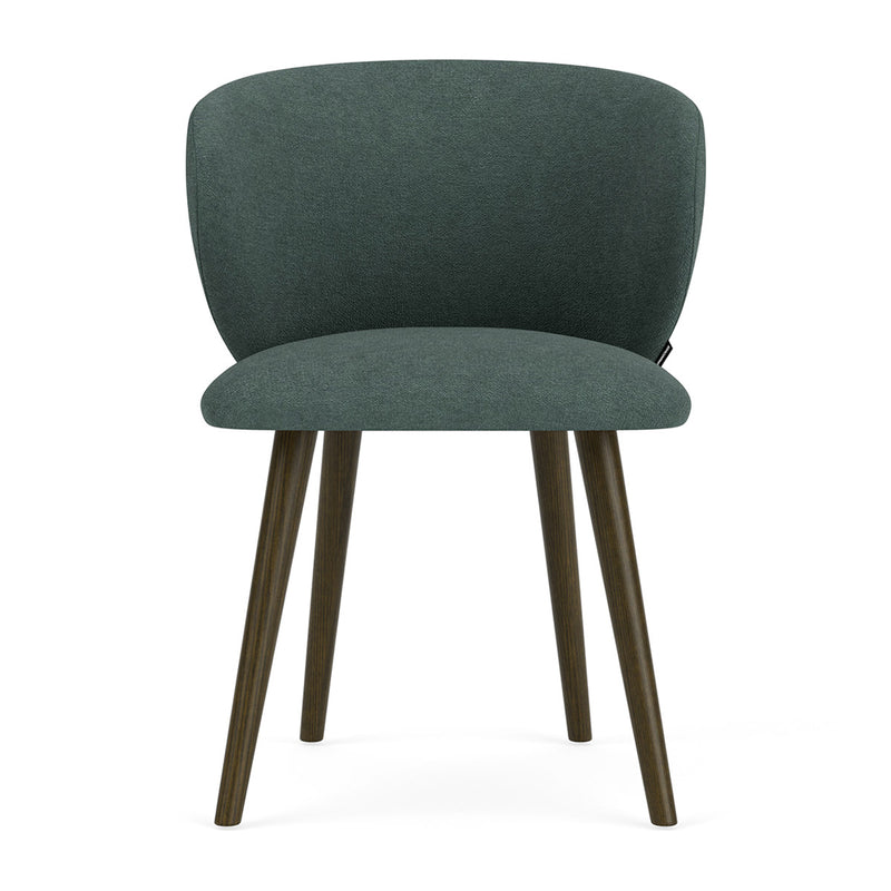 Form Blue Grey Fabric / Dark Walnut