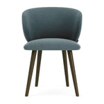 Forest Dust Blue Fabric / Dark Walnut