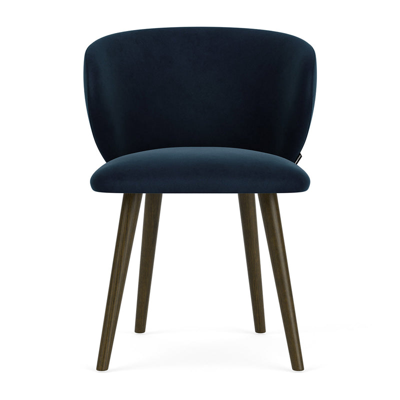 Lux Navy Velvet / Dark Walnut