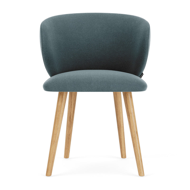 Forest Dust Blue Fabric / Oak