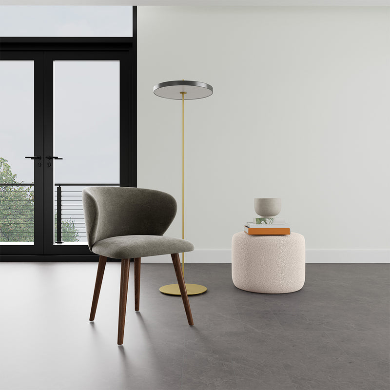 Planet Grey Green Fabric / Walnut Natural