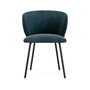 Ellie Dining Chair - Danny Dust Blue Textured Weave / Black Metal