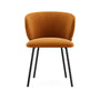 Ellie Dining Chair - Matt Amber Velvet / Black Metal
