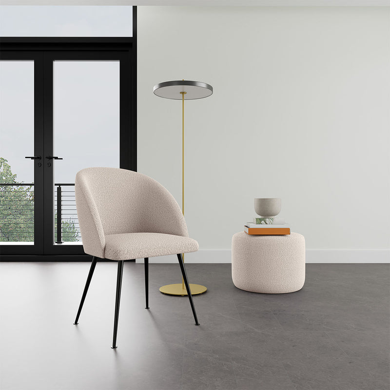 Maya Cream Boucle / Black Metal