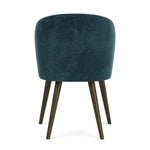 Danny Dust Blue Textured Weave / Dark Walnut