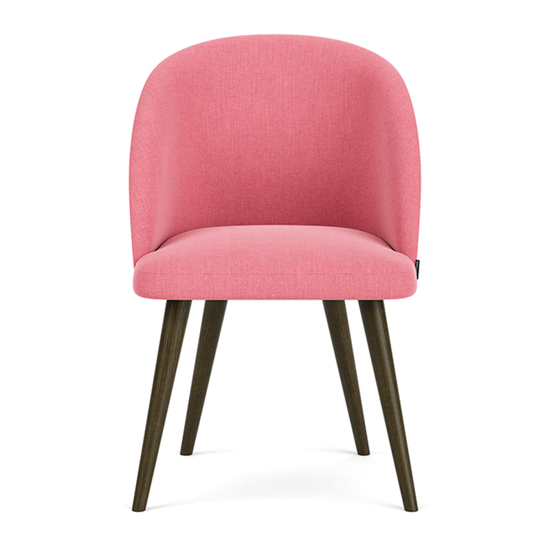Firenze Bubblegum Fabric / Dark Walnut