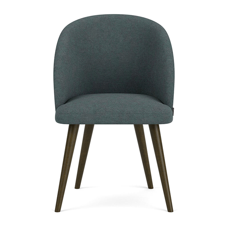 Form Blue Grey Fabric / Dark Walnut