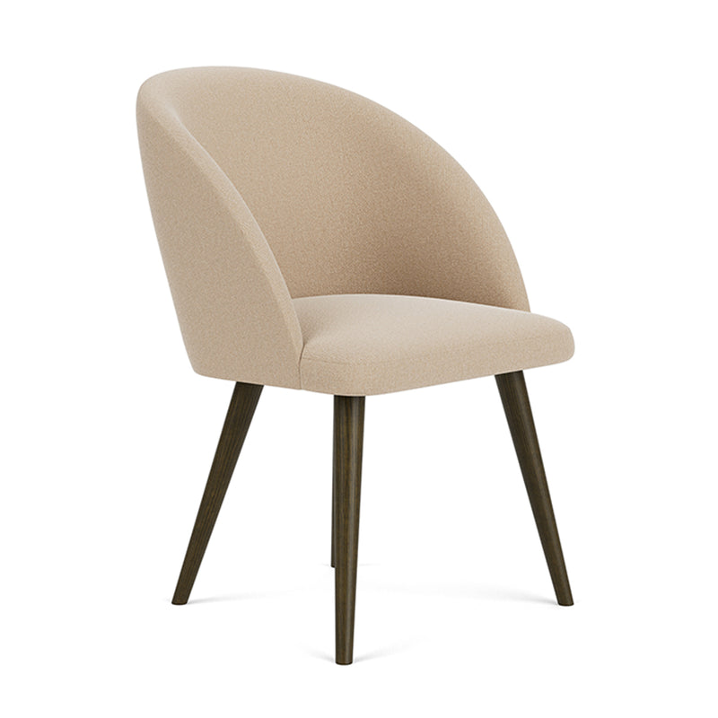 Form Cream Fabric / Dark Walnut