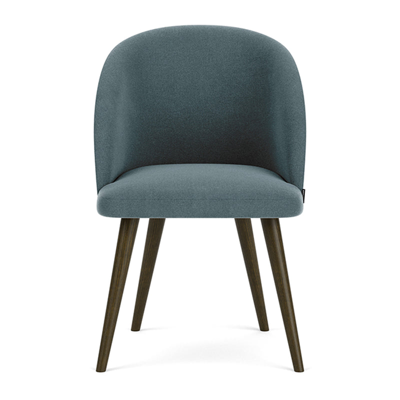 Forest Dust Blue Fabric / Dark Walnut