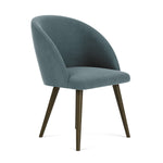 Forest Dust Blue Fabric / Dark Walnut