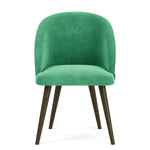 Moss Grass Green Fabric / Dark Walnut