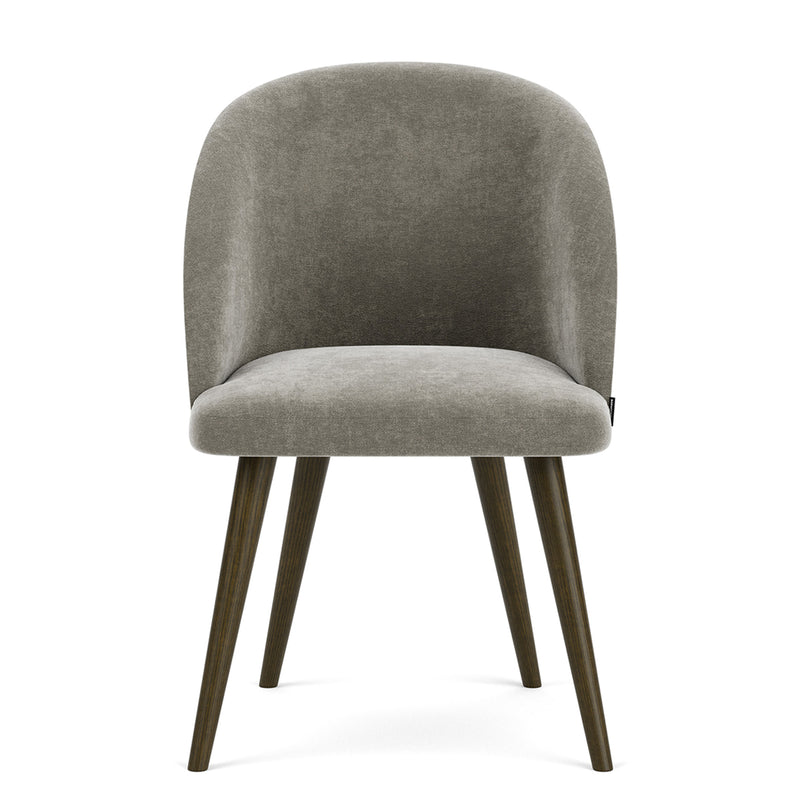 Planet Grey Green Fabric / Dark Walnut