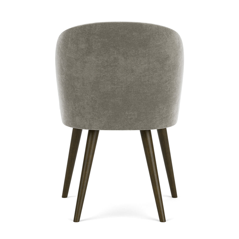 Planet Grey Green Fabric / Dark Walnut