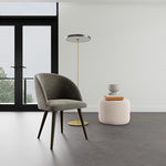 Planet Grey Green Fabric / Dark Walnut