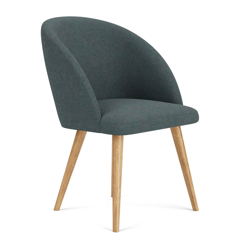 Form Blue Grey Fabric / Oak