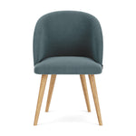 Forest Dust Blue Fabric / Oak