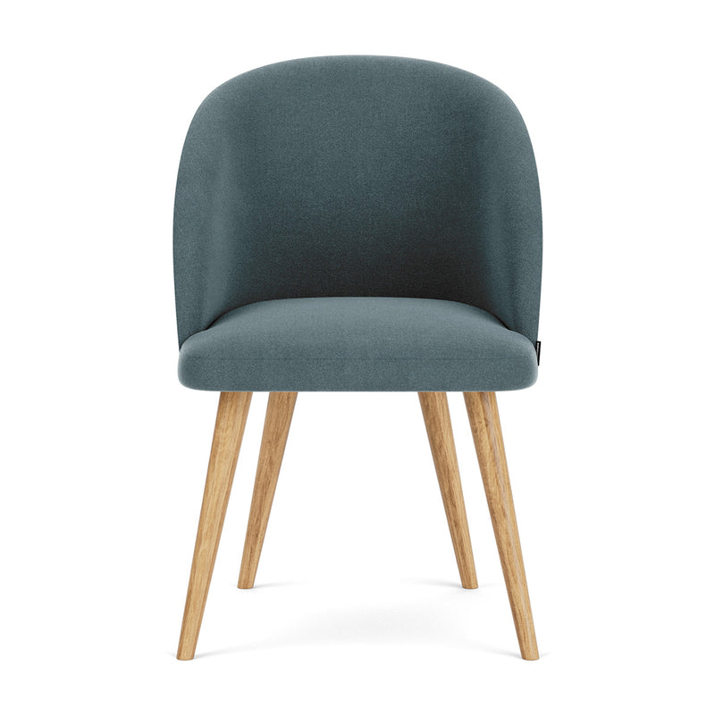 Forest Dust Blue Fabric / Oak
