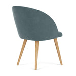 Forest Dust Blue Fabric / Oak