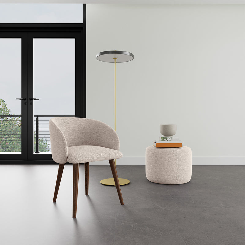 Maya Cream Boucle / Walnut Natural