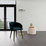 Danny Dust Blue Textured Weave / Dark Walnut