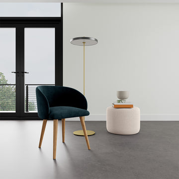 Danny Dust Blue Textured Weave / Oak