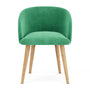 Rosa Dining Chair - Moss Grass Green Fabric / Oak