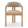 Palermo Fabric Dining Chair - Latte Boucle / Oak
